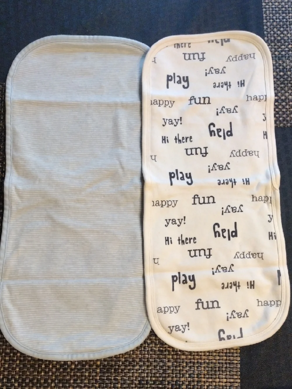 Kids 6 Multi-Pack Blue and Grey Burp Cloths